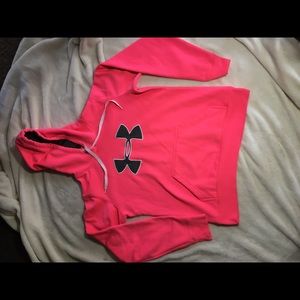 Pink and grey under armor breast cancer hoodie!